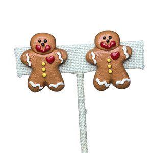 Vintage Gingerbread Post Earrings